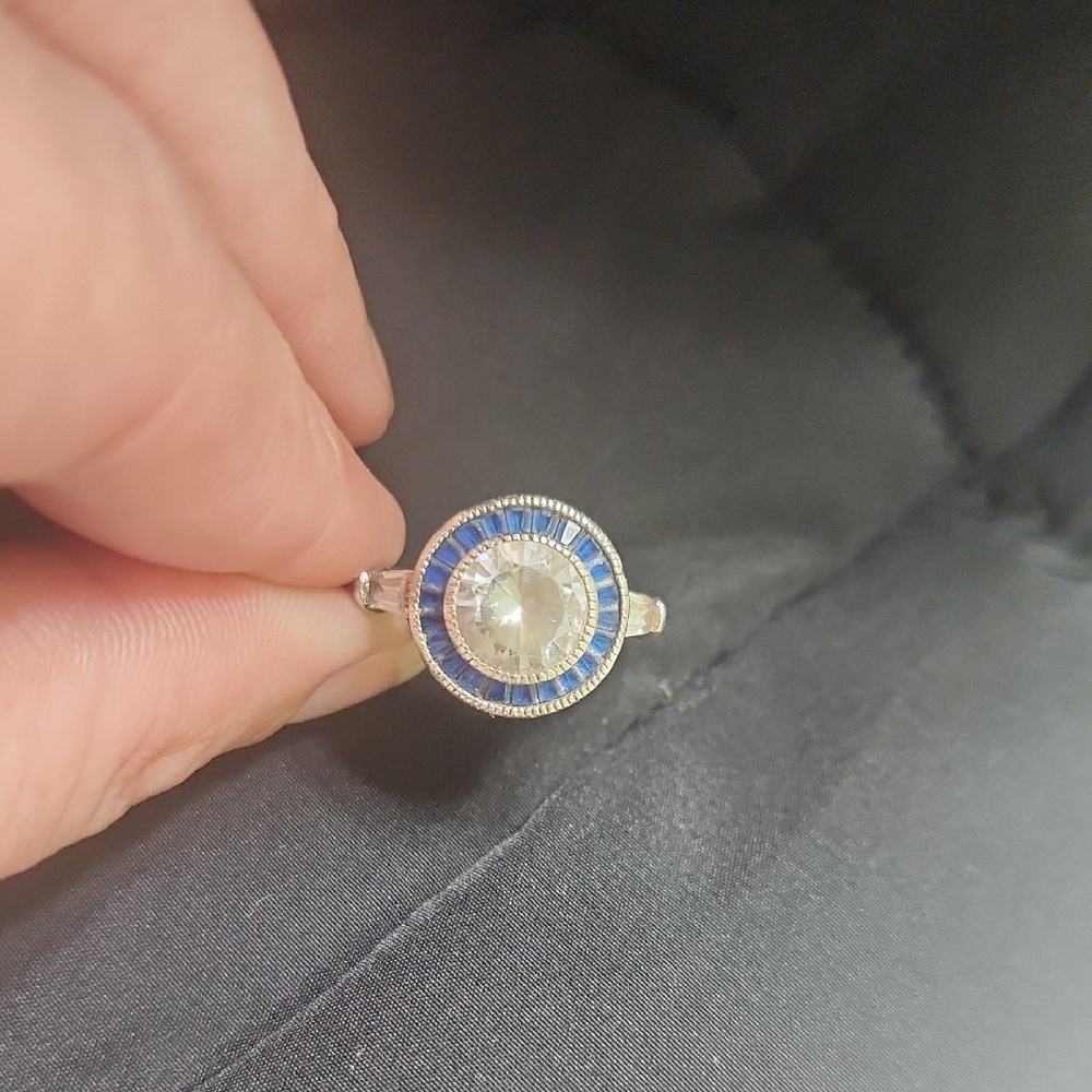 Dazzling Blue and Silver Women's Ring